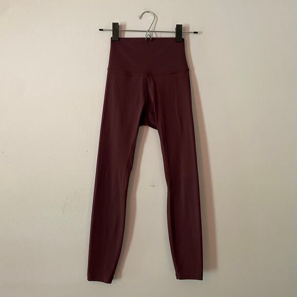 Lululemon Women's size 4 Plum Purple Wunder Under High Rise Tights Cropped Ankle - Picture 2 of 10